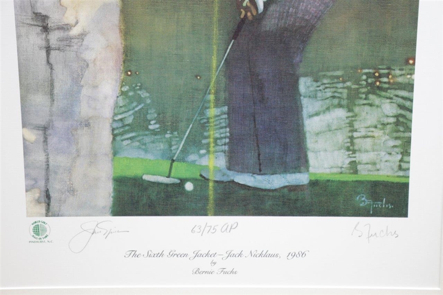 Jack Nicklaus Signed WGHoF '6th Green Jacket - 1986' #63/75 Bernie Fuchs Artists' Proof JSA ALOA