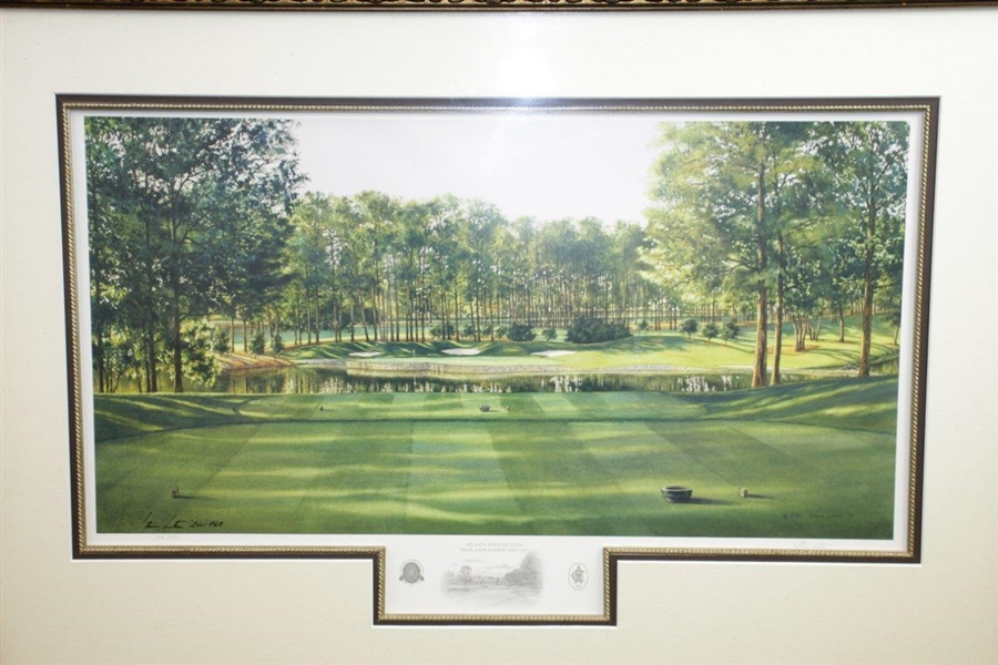 Atlanta Athletic Club Highland Course #17 Print #105/850 Signed by Artist Steve Lotus with '2001' PGA