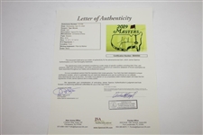 Tiger Woods Signed 2019 Masters Embroidered Flag JSA FULL #BB46560