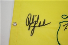 Big Three Plus Phil Mickelson (Winner) Signed 2010 Masters Flag with Personalization JSA ALOA