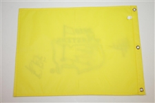 Big Three Plus Phil Mickelson (Winner) Signed 2010 Masters Flag with Personalization JSA ALOA