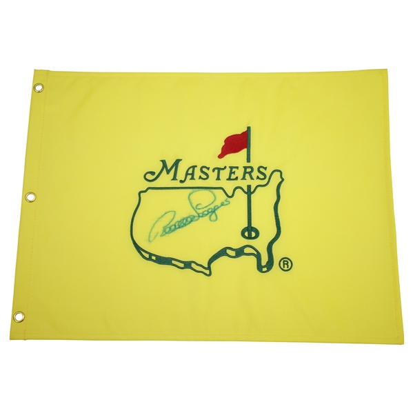 Bernhard Langer Signed Undated Masters Embroidered Flag JSA ALOA