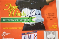 Tiger Woods Signed Wheaties 'Our Newest Champion' Ltd Ed Inaugural Box JSA FULL #BB46566