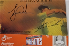 Tiger Woods Signed Wheaties 'Grand Slam Champion' Ltd Ed Box JSA FULL #BB46564
