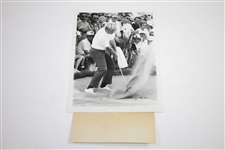Jack Nicklaus PGA Championship Wire Photo Blasting Out of Sand 8/15/70