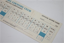 Jack Nicklaus Signed Official Used 1980 PGA Championship Thursday Scorecard - 17th of 18 Majors JSA ALOA