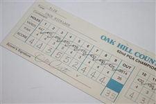 Jack Nicklaus Signed Official Used 1980 PGA Championship Thursday Scorecard - 17th of 18 Majors JSA ALOA
