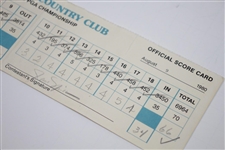 Jack Nicklaus Signed Official Used 1980 PGA Championship Saturday Scorecard - 17th of 18 Majors JSA ALOA