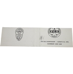Jack Nicklaus Signed Official Used 1973 PGA Championship Friday Scorecard - 12th of 18 Majors JSA ALOA