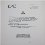 Jack Nicklaus Signed Official Used 1973 PGA Championship Friday Scorecard - 12th of 18 Majors JSA ALOA