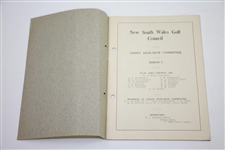 1933 Bulletin of New South Wales Green Research Committee Booklet - Vol. 1 No. 2