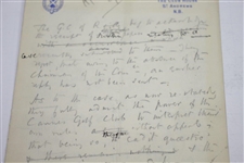 1893 Handwritten Letter from H.S.C. Everard on St. Andrews Stationary Regarding Ruling at Cannes Golf Club - April 17th