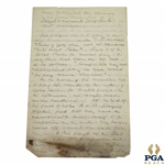 1893 Handwritten Signed Letter by H.S.C. Everard regarding Cannes Golf Club Ruling - March 20th
