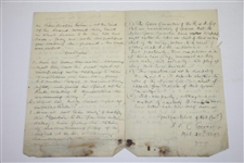 1893 Handwritten Signed Letter by H.S.C. Everard regarding Cannes Golf Club Ruling - March 20th