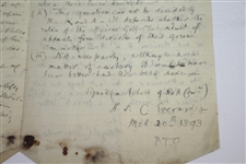 1893 Handwritten Signed Letter by H.S.C. Everard regarding Cannes Golf Club Ruling - March 20th