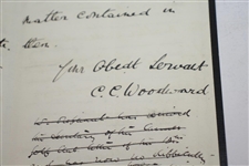 1893 Handwritten Letter by C.C. Woodward Regarding Cannes Golf Club Ruling - April 14th