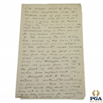 1893 Handwritten Letter Regarding Cannes Golf Club Ruling - March 19th