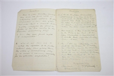 1893 Handwritten Letter Regarding Cannes Golf Club Ruling - March 19th