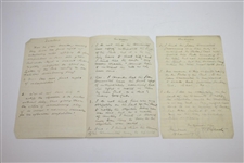 1893 Handwritten Letter Regarding Cannes Golf Club Ruling - March 19th