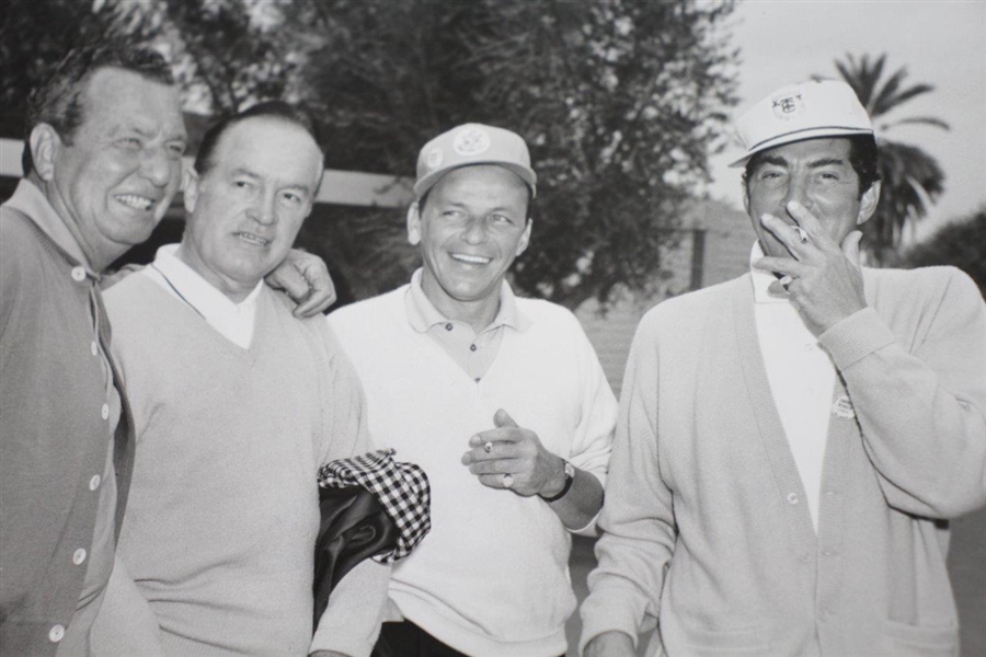 1963 Bob Hope, Frank Sinatra, Dean Martin & Phil Harris at Sinatra Inv. 8x10 Wire Photo