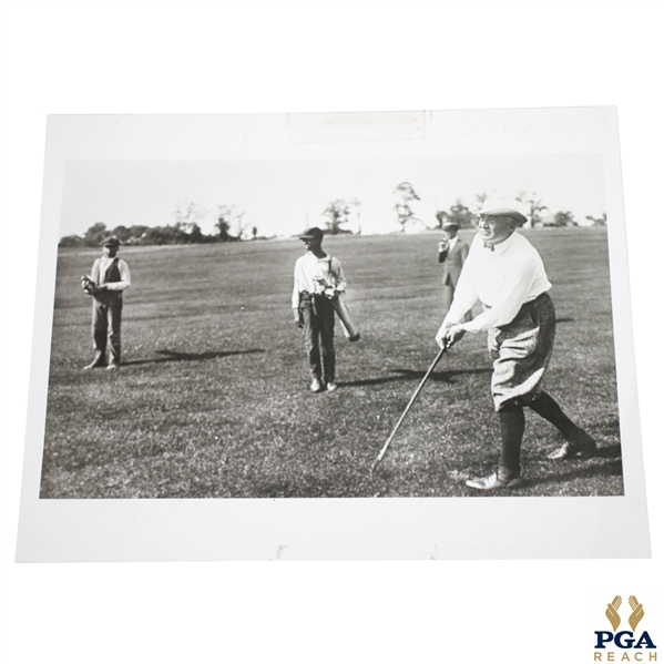 Original President Warren G. Harding Golfing with Caddies 8x10 Wire Photo