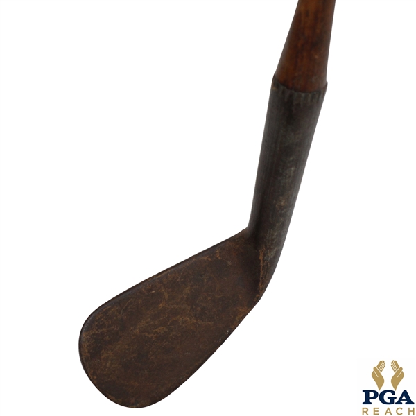 Circa 1885 Hoylake Iron with Patented Leather Bussey Grip - 37 1/2"