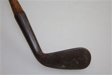 Circa 1885 Hoylake Iron with Patented Leather Bussey Grip - 37 1/2