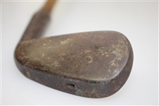 Circa 1885 Hoylake Iron with Patented Leather Bussey Grip - 37 1/2