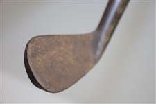 Circa 1885 Hoylake Iron with Patented Leather Bussey Grip - 37 1/2