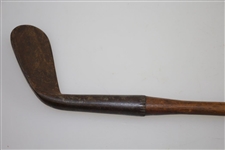 Circa 1885 Hoylake Iron with Patented Leather Bussey Grip - 37 1/2