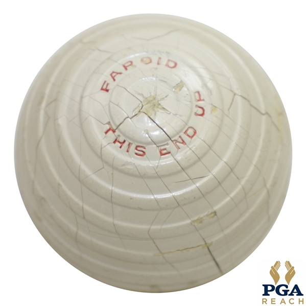 Circa 1933 Faroid Company 75 Golf Ball - Faroid This End Up