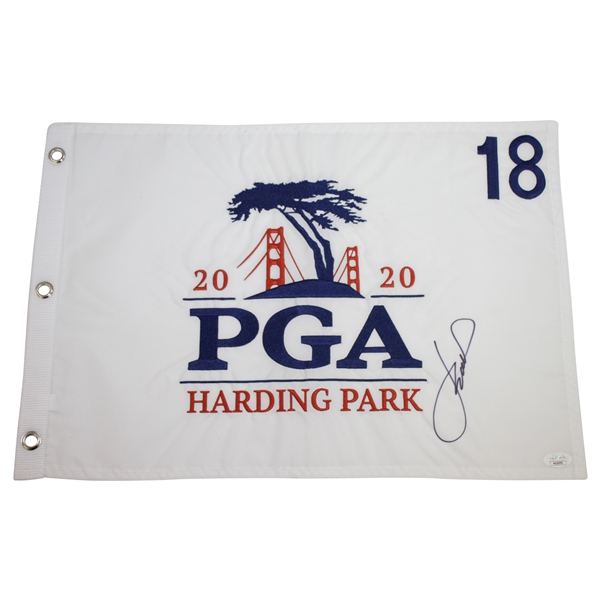 Jordan Spieth Signed 2020 PGA Championship at Harding Park Embroidered Flag JSA #HH26993