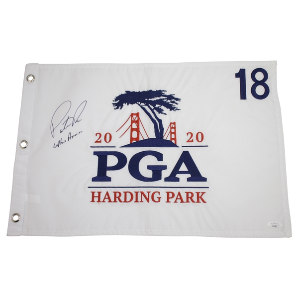 Patrick Reed Signed 2020 PGA Championship at Harding Park Embroidered Flag JSA #HH26980