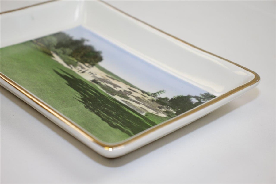Pine Valley Golf Club 4th Hole Hand Colored Deland Studios Dish - 1960's
