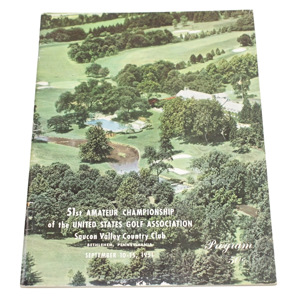 1951 US Amateur Championship at Saucon Valley CC Program - Billy Maxwell Winner