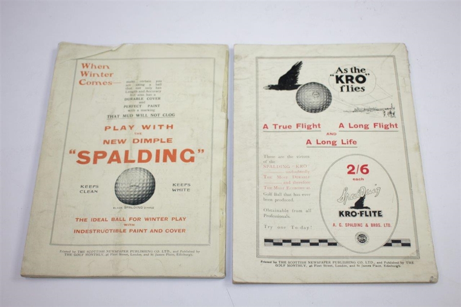 1923 The Golf Monthly Magazines - Five (5)