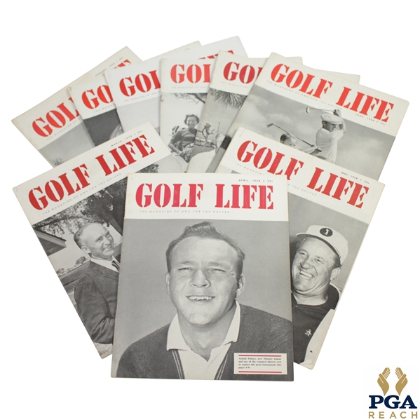 1957 & 1958 Golf Life Magazines - Nine (9)