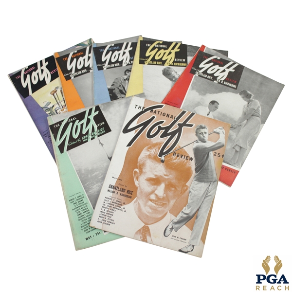 1937 The National Golf Review Golf Magazines - Seven (7)