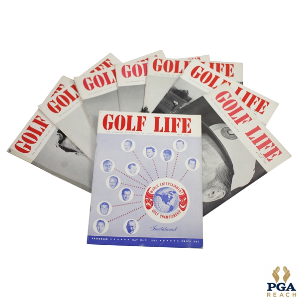 1961 Golf Life Golf Magazines - Eight (8)
