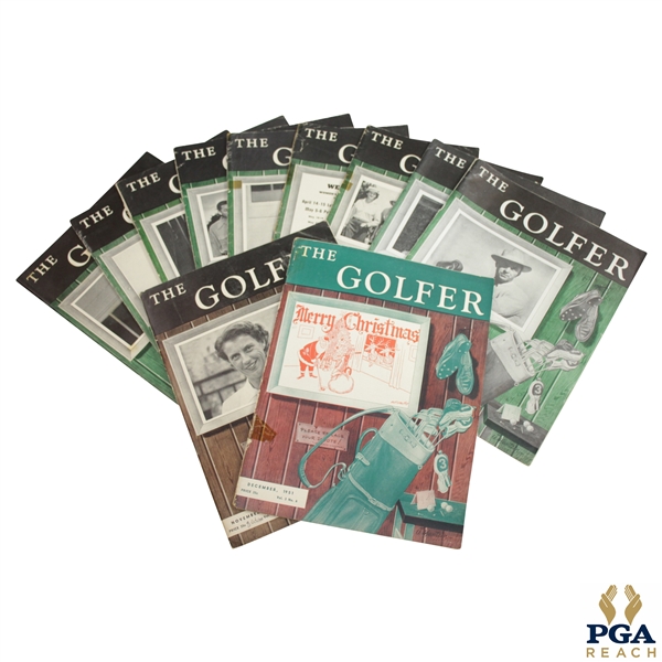 1951 The Golfer (The California Golfer) Golf Magazines - Eleven (11)