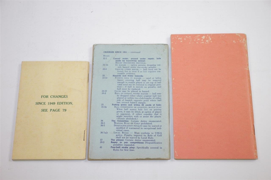 1950-1959 Rules of Golf Booklets - USGA, R&A, & Wilson - Nine (9)