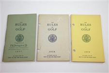 1950-1959 Rules of Golf Booklets - USGA, R&A, & Wilson - Nine (9)