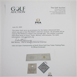 1933 US Open Championship at North Shore Golf Club Ticket, Parking Pass, & Official Scorecard