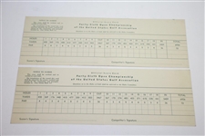 1946 US Open at Canterbury Official Scorecards, Pamphlet, House Badge, Pairing Sheets, & Entry Form
