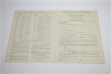 1946 US Open at Canterbury Official Scorecards, Pamphlet, House Badge, Pairing Sheets, & Entry Form