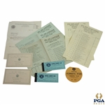 1949 US Open at Medinah Country Club Pairing Sheets, Parking, Scorecards, & Correspondence