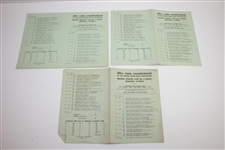 1949 US Open at Medinah Country Club Pairing Sheets, Parking, Scorecards, & Correspondence