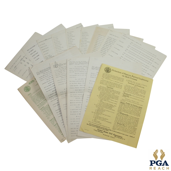 Miscellaneous 1949 US Open at Medinah Country Club Information, Releases, & Pamphlets