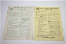 Miscellaneous 1949 US Open at Medinah Country Club Information, Releases, & Pamphlets