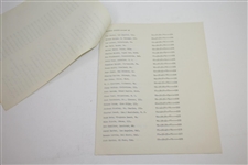 Miscellaneous 1949 US Open at Medinah Country Club Information, Releases, & Pamphlets